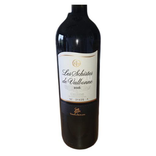 Roussillon Collioure Terres des Templiers Les Schistes de Vallbonne 2016