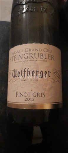 Elzas Pinot gris Grand Cru Wolfberger Steingrubler 2015