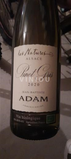 Alsácia Pinot gris Jean-Baptiste Adam Les Natures 2020