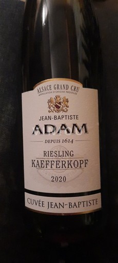Alsácia Riesling Grand Cru Jean-Baptiste Adam Jean-Baptiste 2020