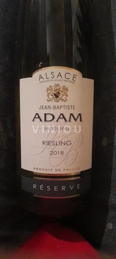 Alsace Riesling Jean-Baptiste Adam Réserve 2018