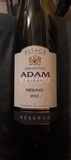 Alsace Riesling Jean-Baptiste Adam Réserve 2022