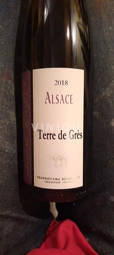 Alsace Pinot xám Albert Ziegler Terre de Grès 2018