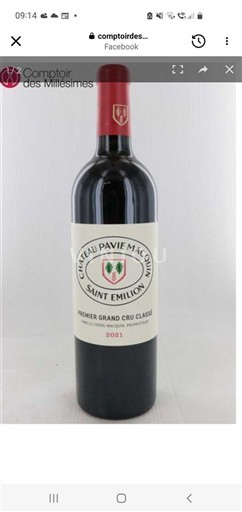 Bordeaux Saint-Émilion Premier Grand Cru Classé Château Pavie Macquin 2021