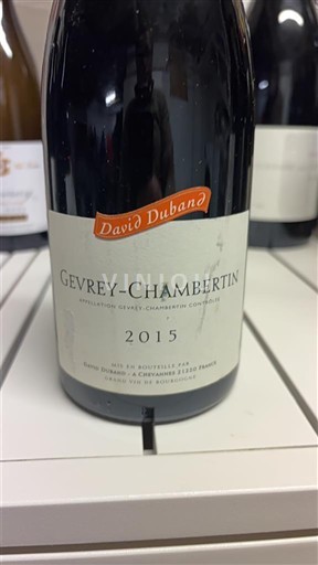 Bourgogne Gevrey-chambertin David Duband 2015