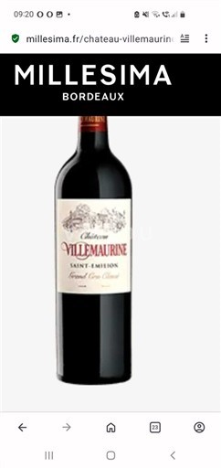 Bordeaux Saint-Émilion Grand Cru Classé Château Villemaurine 2020