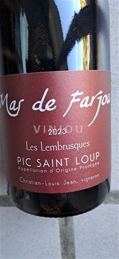 Langvedok Pic-saint-loup Mas de Farjou Les Lembrusques 2023