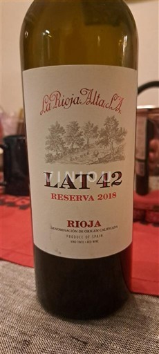 La Rioja Rioja La Rioja Alta LAT 42 Reserva 2018