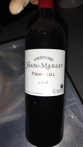 Bordeaux Pomerol Château Franc-Maillet 2018