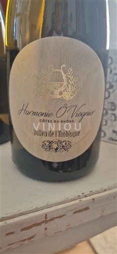 Rhônen laakso Côtes-du-rhône Julien de l'Embisque Harmonie O'Viognier Ei vuosikertaa