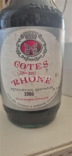 Rhône-dalen Côtes-du-Rhône Cave des Coteaux de Cairanne 1986