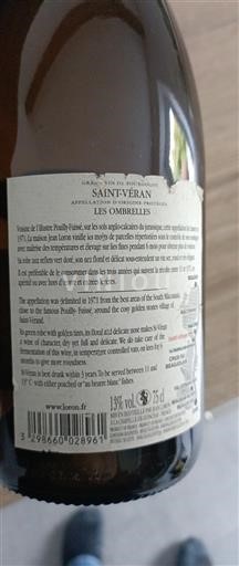 Burgund Saint-Véran Domaine Luquet Les Ombrelles 2018