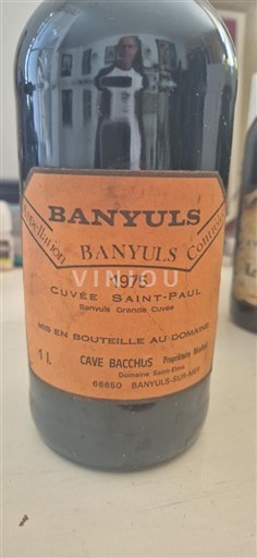 Roussillon Banyuls Cave Bacchus Saint-Paul 1975