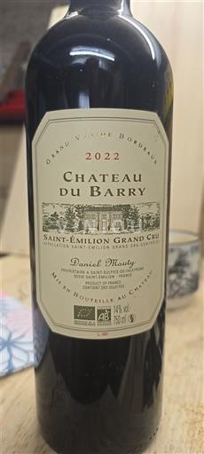 Bordeaux Saint-Émilion Grand Cru Grand Cru Château Barry 2022