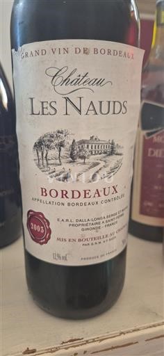 Bordeaux Château Les Nauds 2003