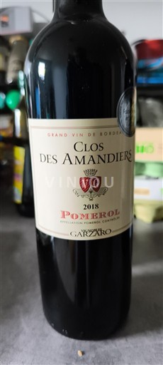 Bordeaux Pomerol Clos des Amandiers 2018