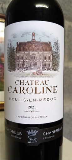 Bordéus Moulis-en-Médoc Cru Bourgeois Supérieur Château Caroline 2021