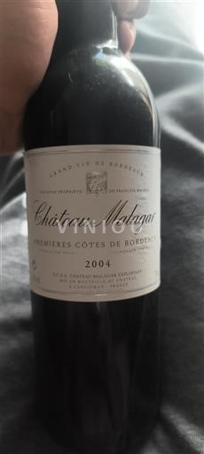 Bordeaux Premières-côtes-de-bordeaux Château Malagar 2004