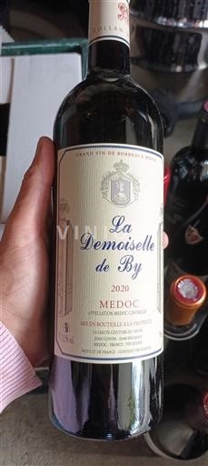 Vin Rouge sec La Demoiselle de By Rollan By 2020 France Bordeaux Médoc AOC