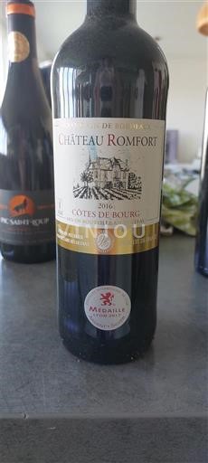 Bordeaux Côtes-de-bourg Château Romfort 2016