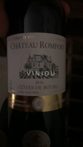 Bordeaux Côtes-de-bourg Château Romfort 2016