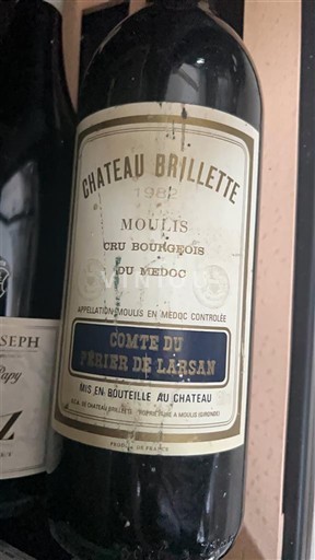 Bordeaux Moulis-en-Médoc Château Brillette Comte du Prieur de Larsa 1982