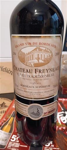 Bordeaux Bordeaux Supérieur Château Freyneau Traditionnelle 2004