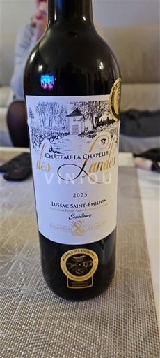 Bordeaux Lussac-saint-émilion Château La Chapelle des Landes Excellence 2023