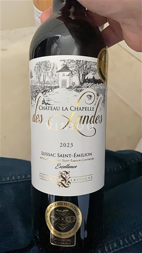 Bordeaux Lussac-saint-émilion Château La Chapelle des Landes Excellence 2023