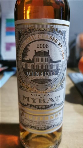 Bordeaux Sauternes Château Myrat 2006