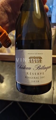 Sydväst Bergerac Château Bélingard Réserve 2018