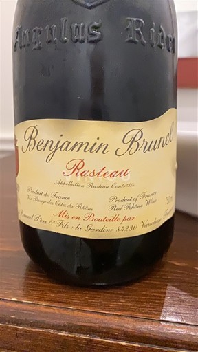 Thung lũng Rhône Rasteau Benjamin Brunel 2020
