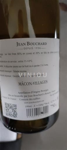 Bourgogne Mâcon og mâcon-landsbyer Jean Bouchard Ikke årgangsbestemt