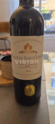 Bordeaux Blaye-côtes-de-bordeaux Château Saint-Urbain 2018