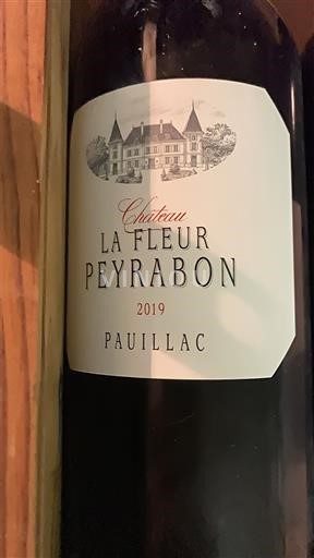 Bordeaux Pauillac Château La Fleur Peyrabon 2019