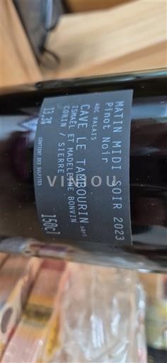 Valais Valais DOP Cave Le Tambourin Matin Midi Soir 2023