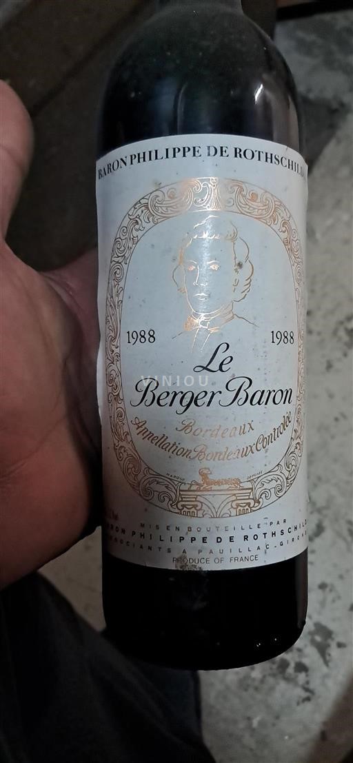 Bordeaux Baron Philippe de Rothschild Le Berger Baron 1988
