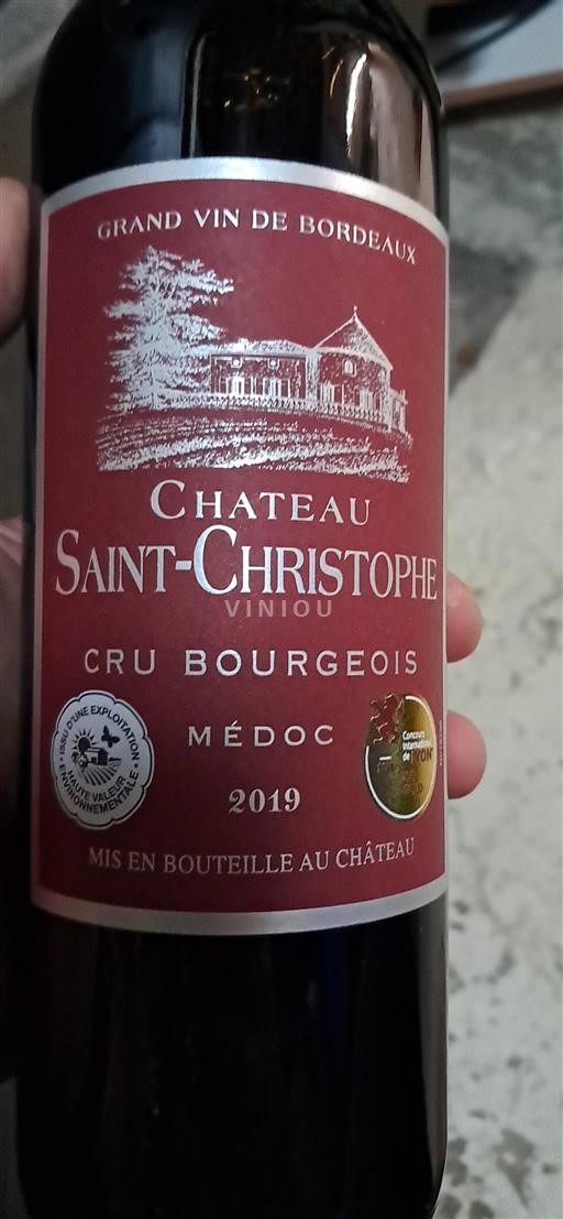 Bordéus Médoc Cru Bourgeois Château Saint-Christophe 2019