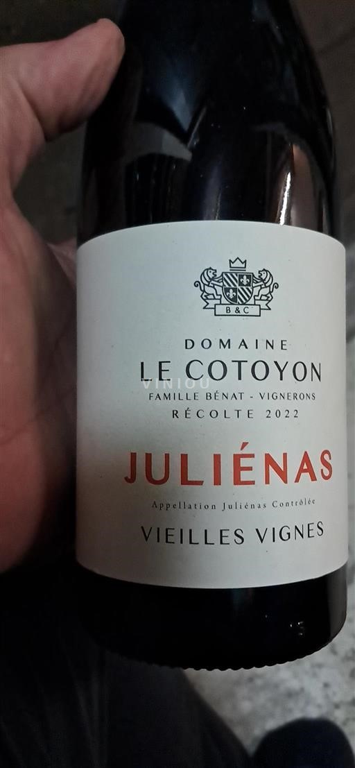 Beaujolais Juliénas Domaine Le Cotoyon Vieilles Vignes 2022