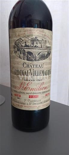 Bordeaux Saint-Émilion Grand Cru Château Cardinal-Villemaurine 1973