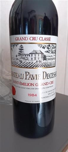 Bordeaux Saint-Émilion Grand Cru Grand Cru Château Pavie Decesse 1984