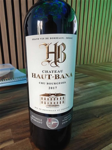 Bordéus Médoc Cru Bourgeois Château Haut-Bana 2017
