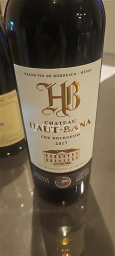 Bordeaux Médoc Cru Bourgeois Château Haut-Bana 2017