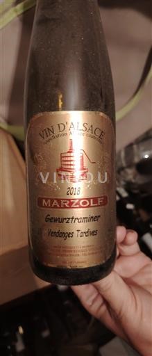 Alsace Vendanges Tardives Marzolf Gewurztraminer Vendanges Tardives 2018