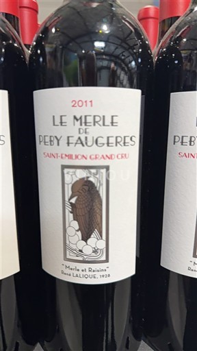 Bordeaux Saint-Émilion Grand Cru Péby Faugères Le Merle de Péby Faugères 2011