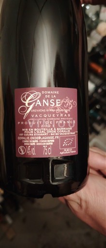 Rhônedalen Vacqueyras Domaine La Ganse 2021