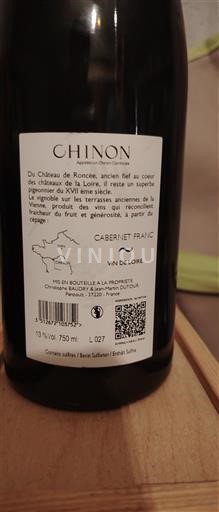Thung lũng sông Loire Chinon Château Roncée Không niên vụ