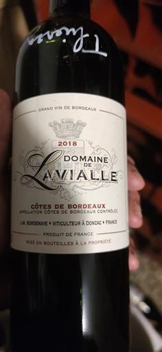 Burdeos Côtes-de-Bordeaux Domaine Lavialle 2018