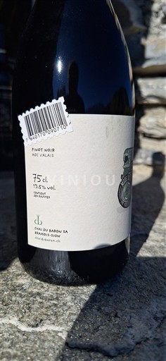 Vin Rouge sec Le tracteur à Léon / PINOT NOIR Cave du Baron 2023 Suisse Valais AOC