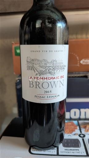 Vin Rouge sec La Pommeraie de Brown Château Brown 2015 France Bordeaux Pessac-Léognan AOC
